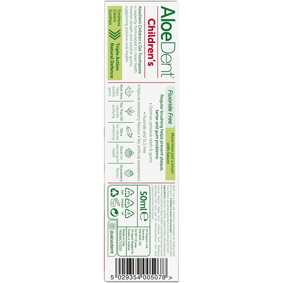 Aloedent Children's Strawberry Toothpaste 50ml