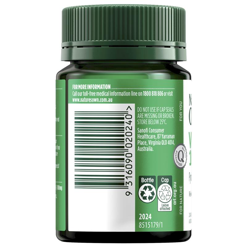 Nature’s Own 100mg Vitamin B6 60 Tablets