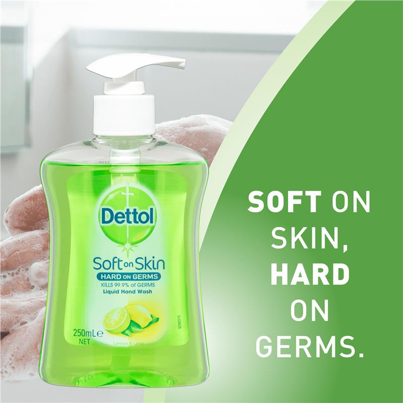Dettol Lemon & Lime Antibacterial Hand Wash Pump 250ml