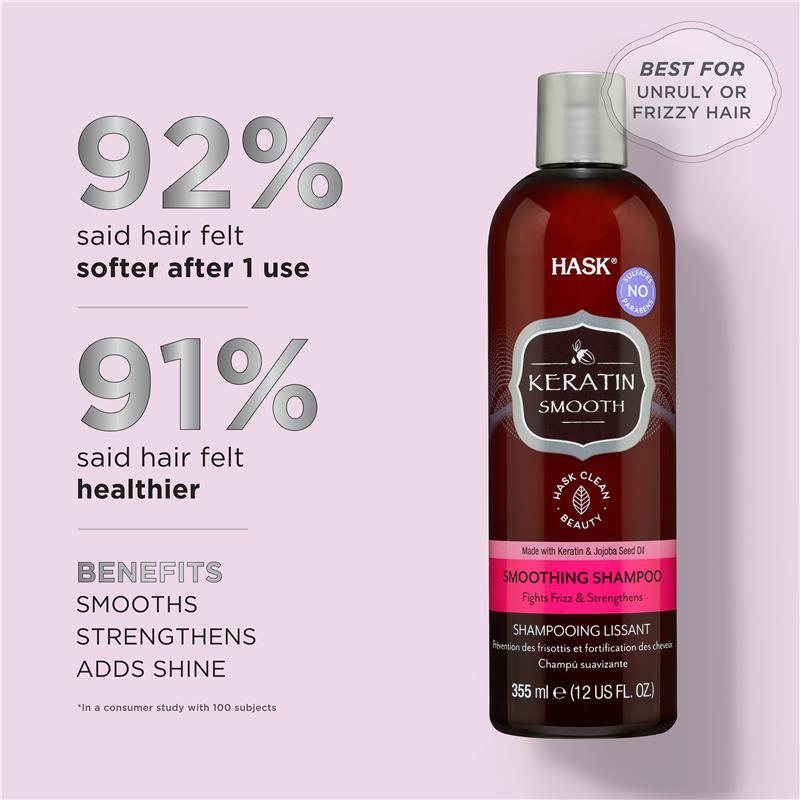 Hask Keratin Protein Smoothing Shampoo 355ml