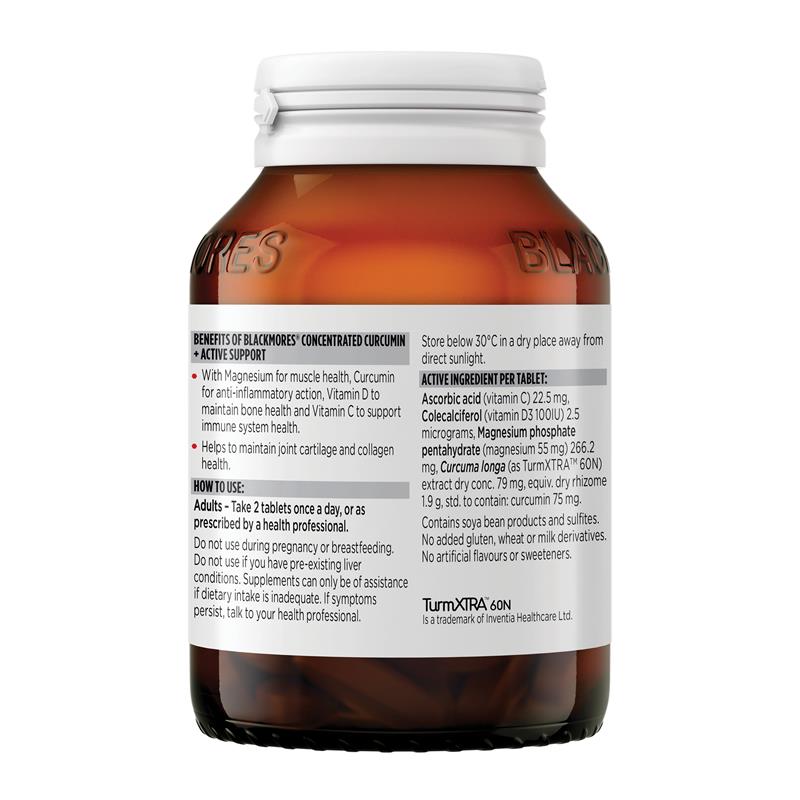 Blackmores Concentrated Curcumin One-a-day 120 Tablets