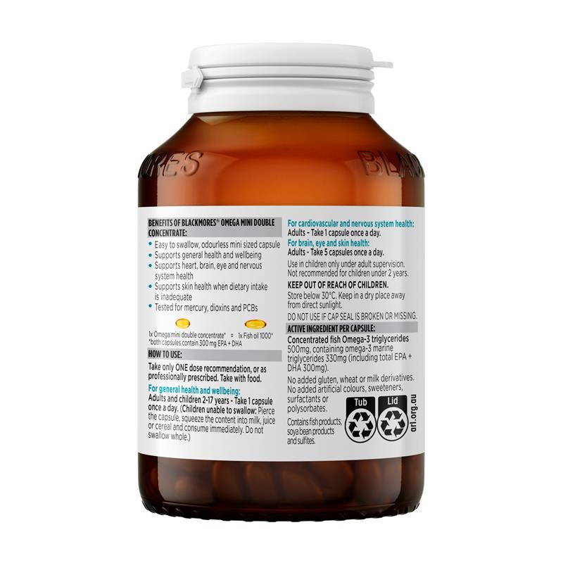 Blackmores Odourless Fish Oil 200 Mini Capsules