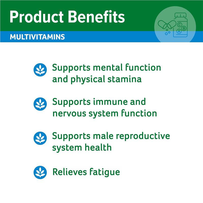 Cenovis Men's Multi + Performance - Once-daily Multivitamin - 50 Capsules