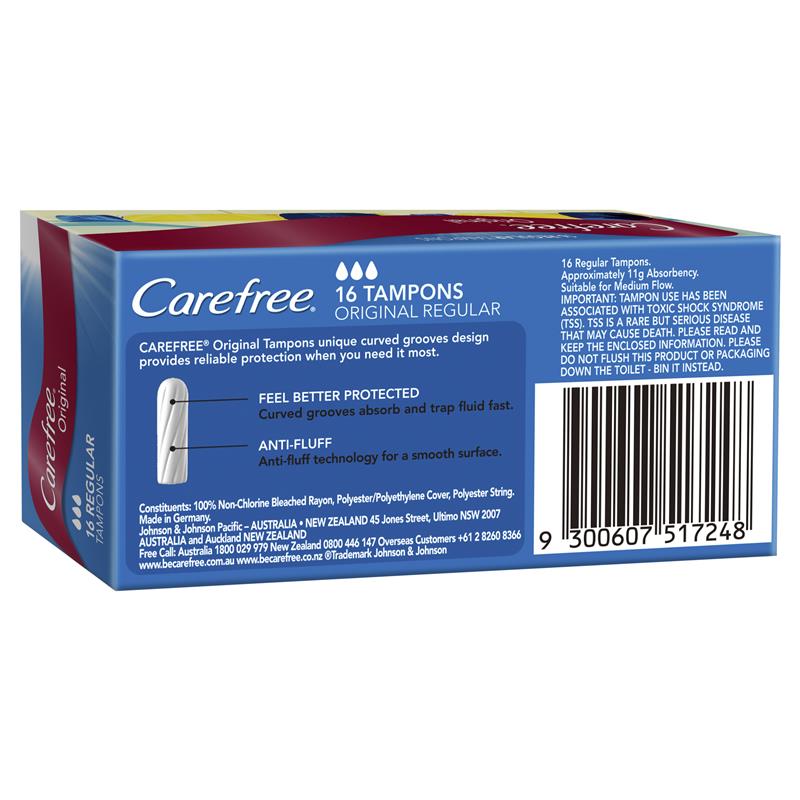 Carefree Original Regular Tampons 16