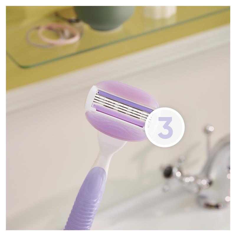 Gillette Venus Comfortglide Freesia Razor Women's Razor Handle + 1 Blade Refill