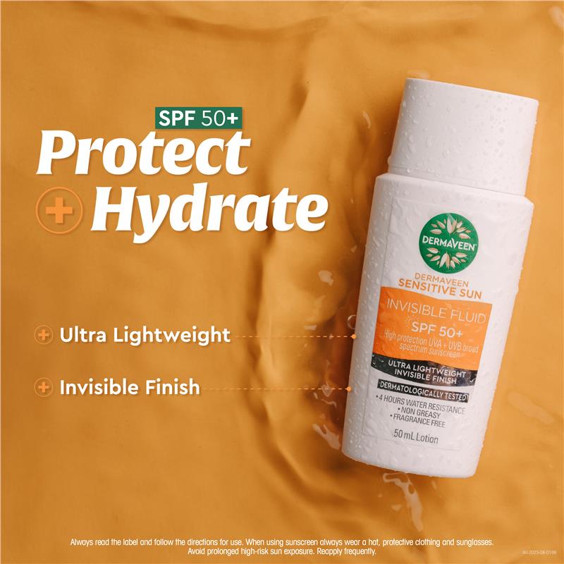 DermaVeen Sensitive Sun Invisible Fluid SPF50+ 50ml