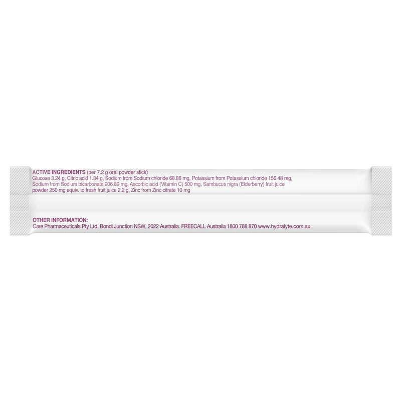 HYDRALYTE PLUS IMMUNITY ELDERBERRY 10 Sachets