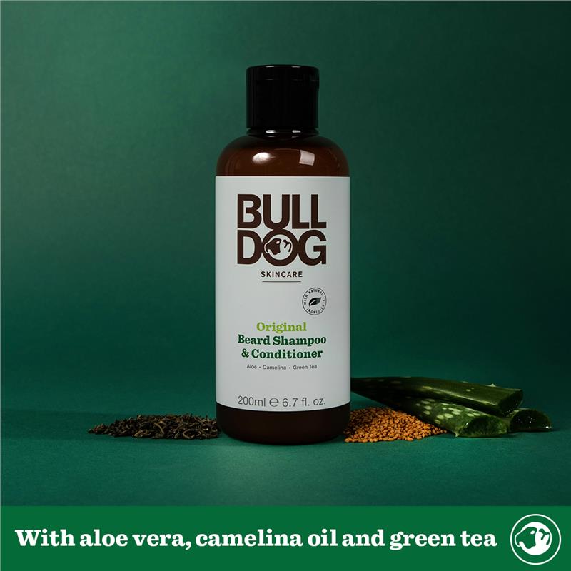 Bulldog Skincare for Men Original Beard Shampoo & Conditioner 200ml