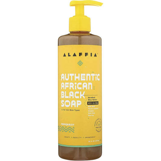 Alaffia African Black Soap All-in-one Peppermint 476ml
