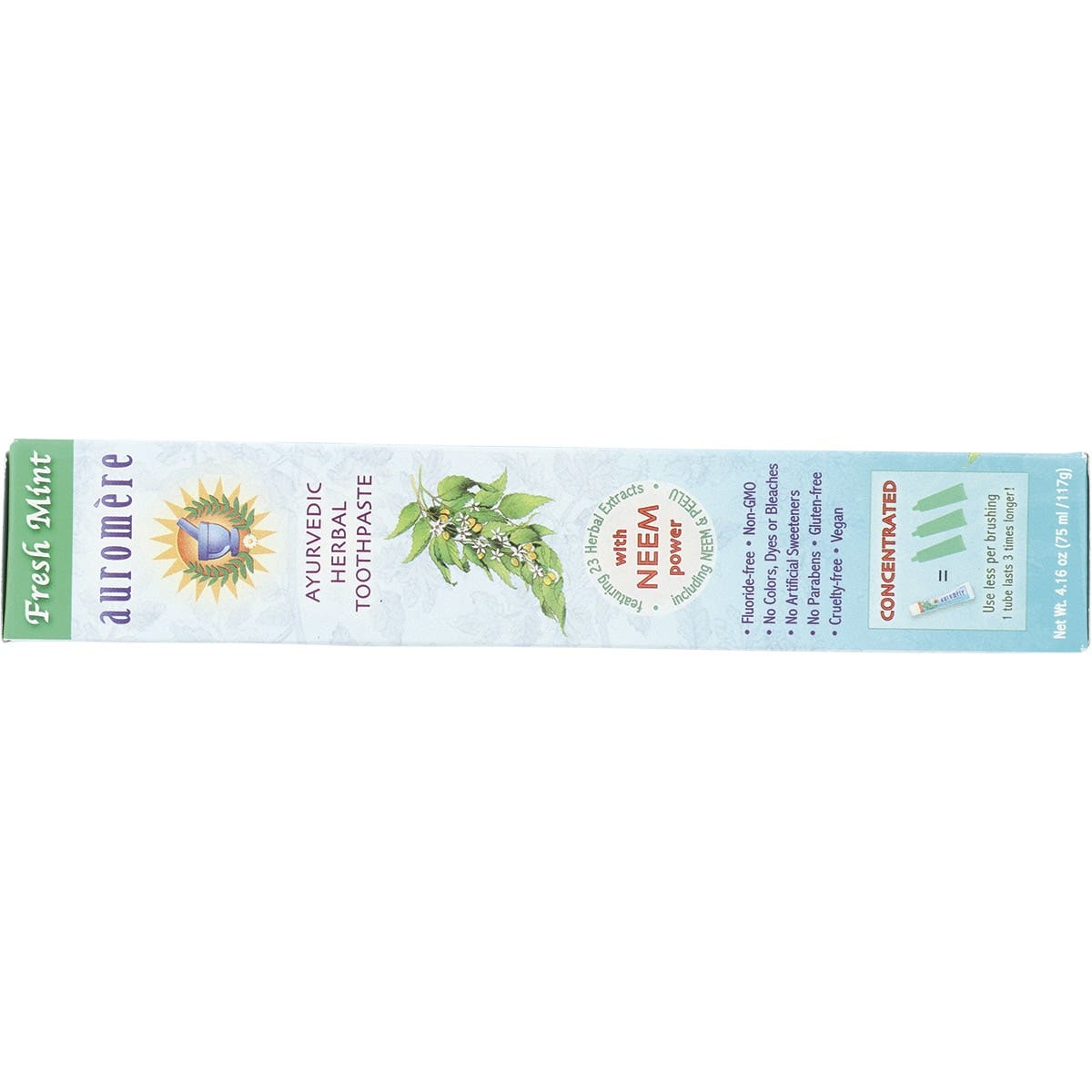 Auromere Toothpaste Ayurvedic Fresh Mint Fluoride Free 117g