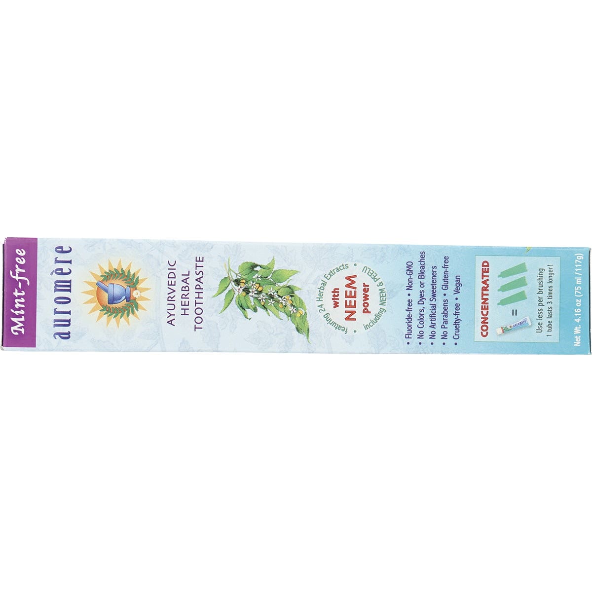 Auromere Toothpaste Ayurvedic Mint Free Fluoride Free 117g