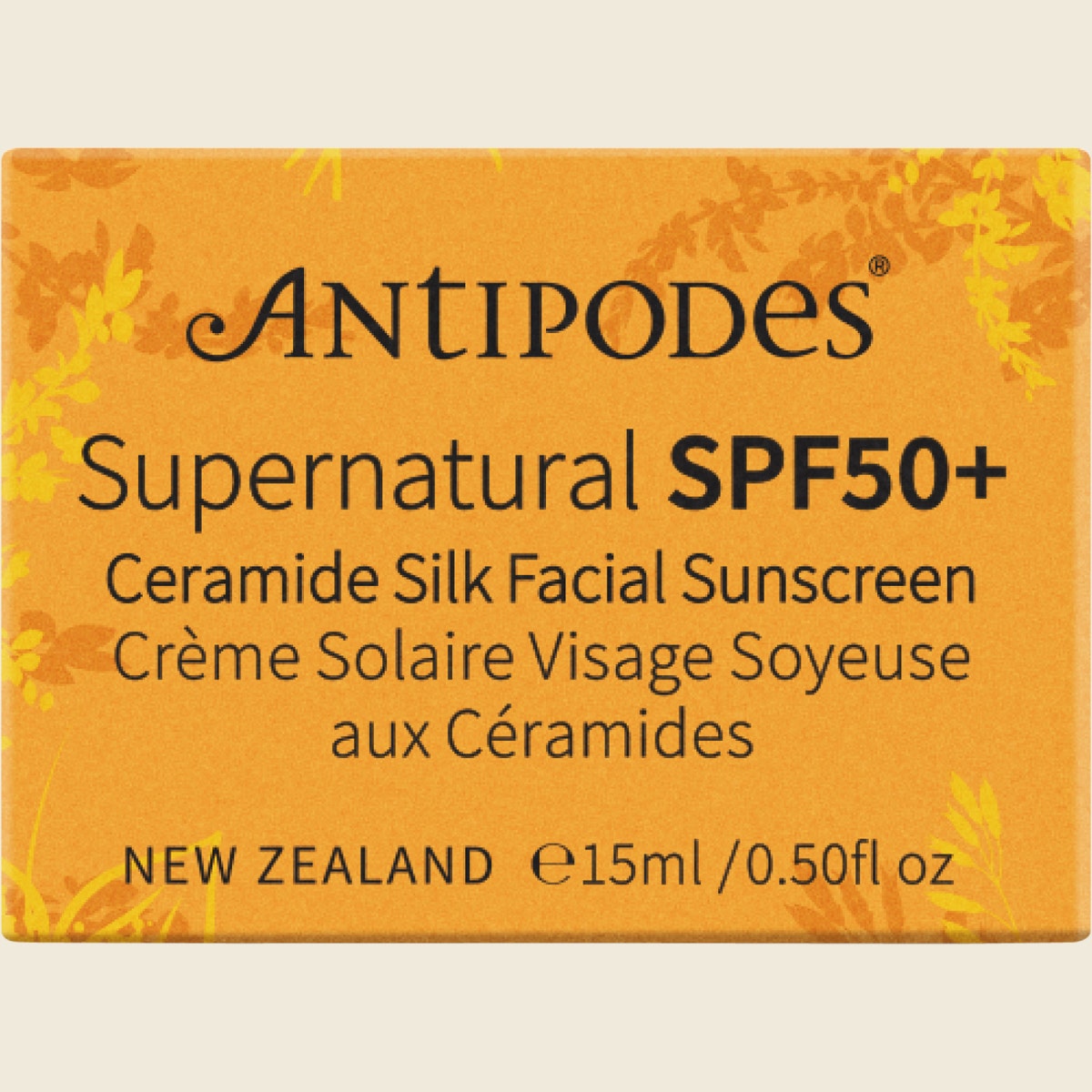 Antipodes Supernatural Spf50+ Ceramide Silk Facial Sunscreen Mini 15ml