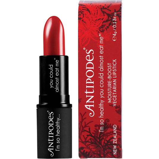 Antipodes Moisture-boost Natural Lipstick Ruby Bay Rouge 4g