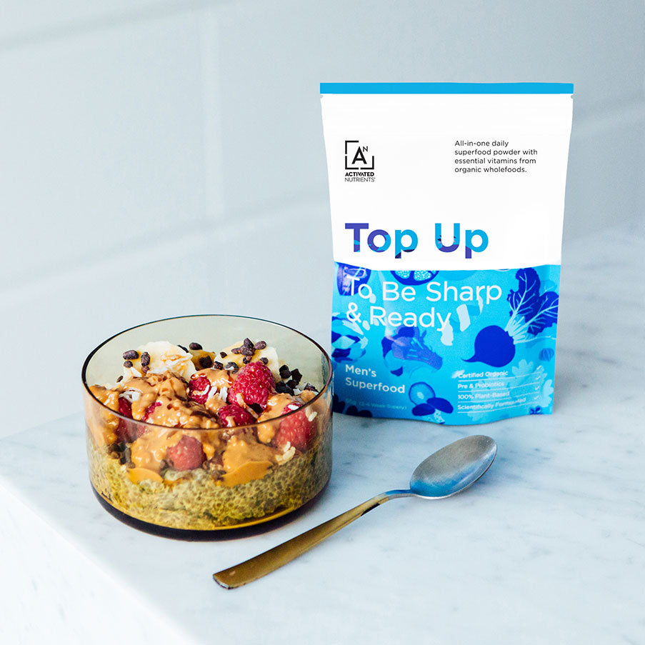 Activated Nutrients Organic Top Up Men's Superfood Multivitamin+ (to Be Sharp & Ready) 56g