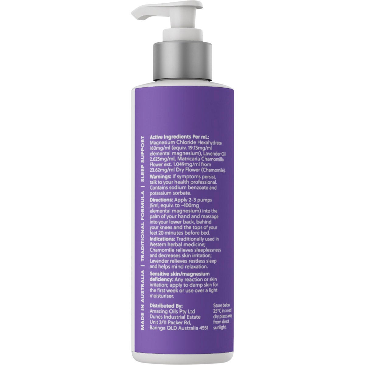 Amazing Oils Magnesium Sleep Lotion With Lavender & Chamomile 200ml