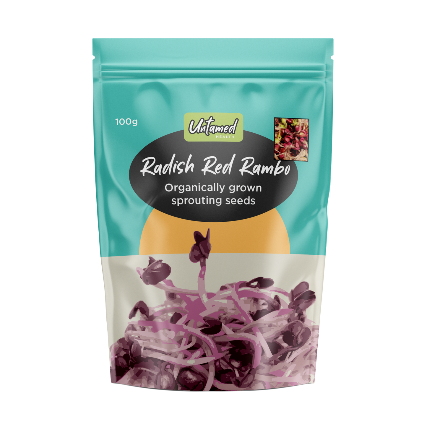 Untamed Health Radish Sprouting Seeds 100g