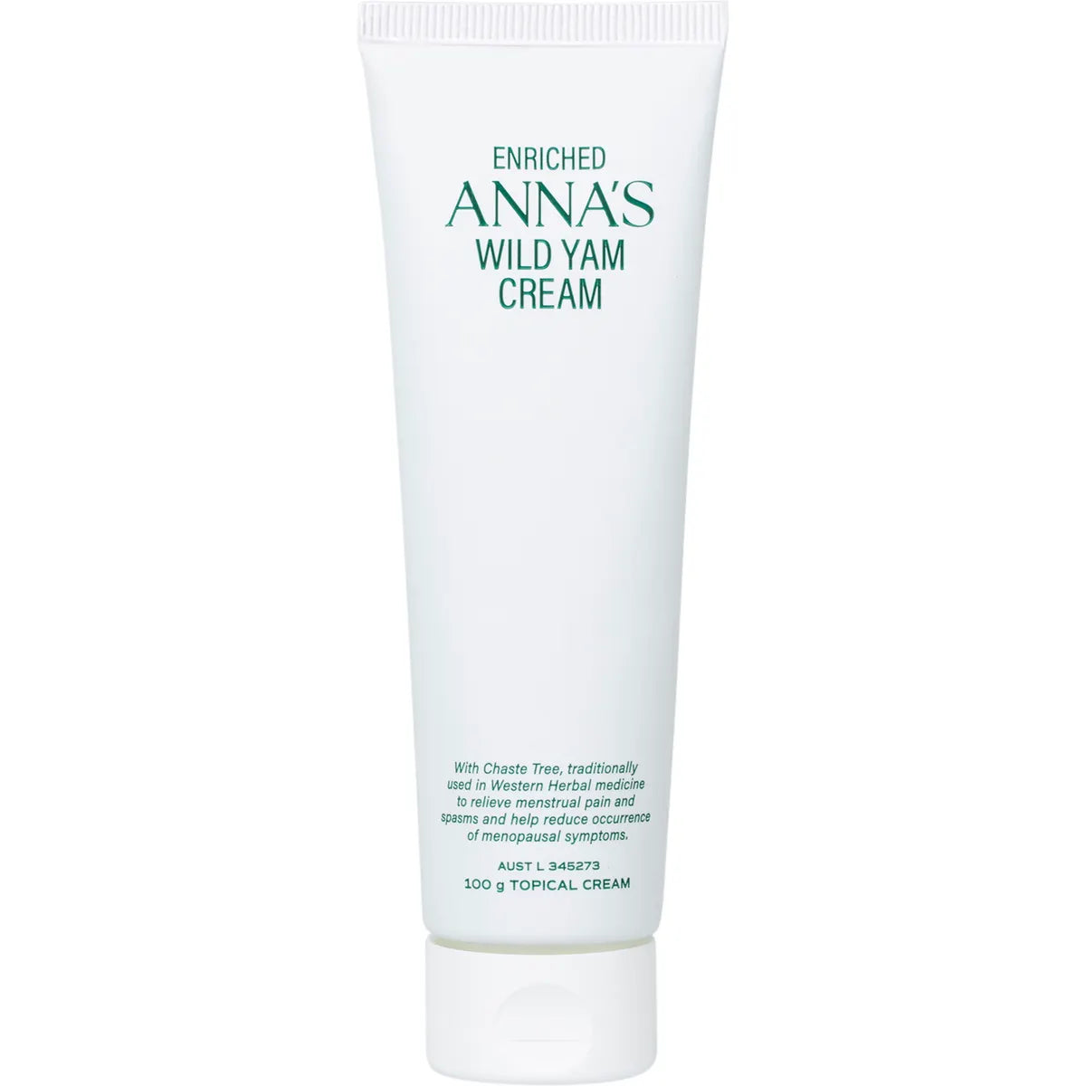 Anna's Wild Yam Cream (Her) Menstrual & Menopausal Symptoms 100g Tube