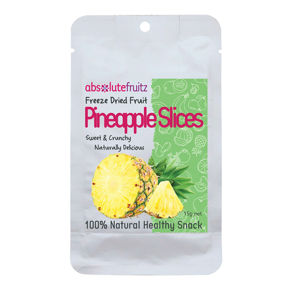 Absolutefruitz Freeze Dried Pineapple Slices 15g