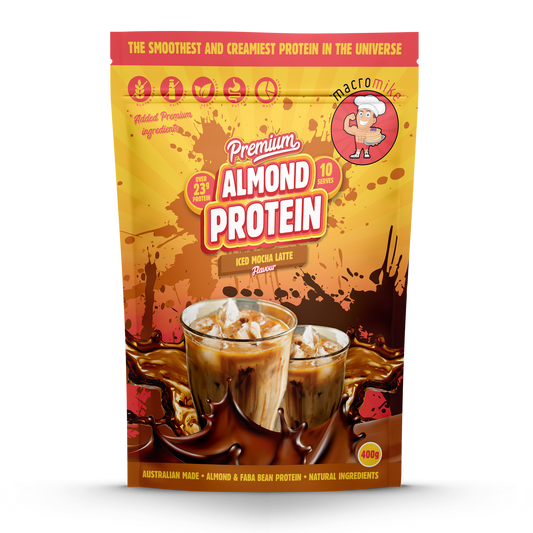 MACRO MIKE Premium Almond Protein Iced Mocha Latte 400g