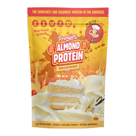 MACRO MIKE Premium Almond Protein Vanilla Buttercream 400g