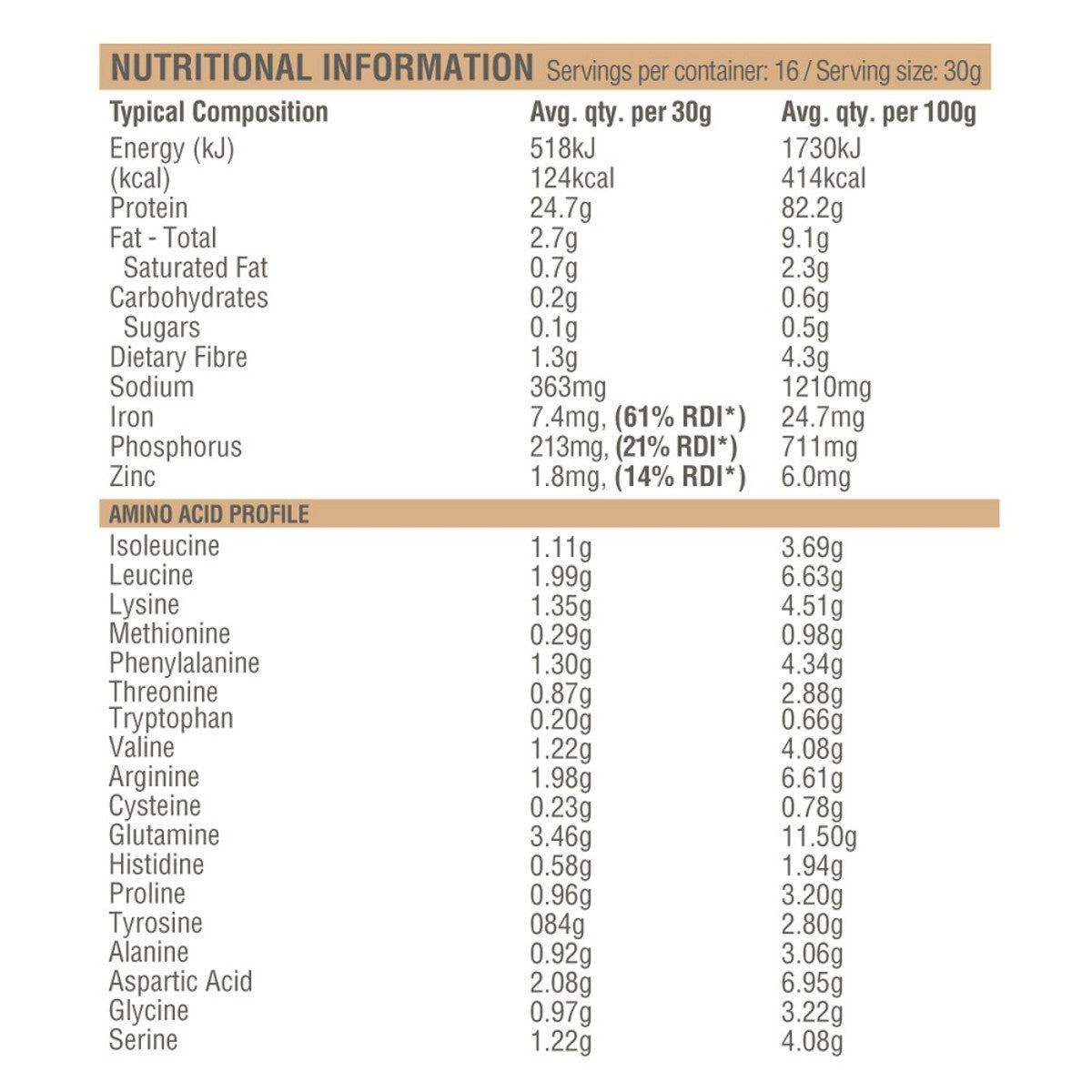 Amazonia Raw Protein Isolate Natural 500g
