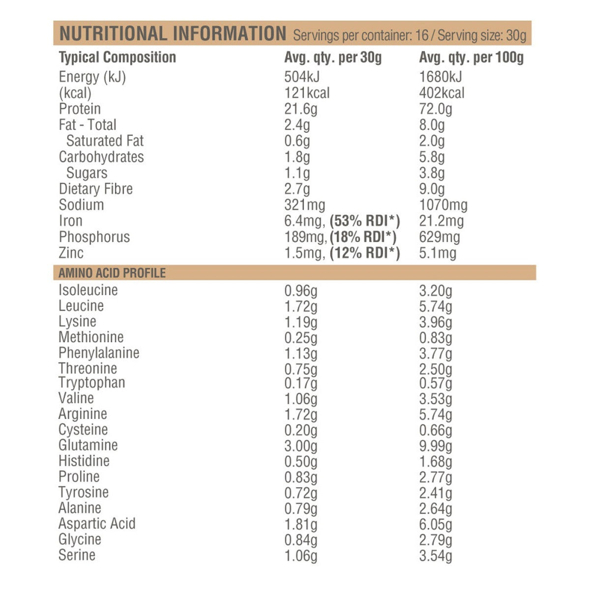 Amazonia Raw Protein Isolate Vanilla 500g