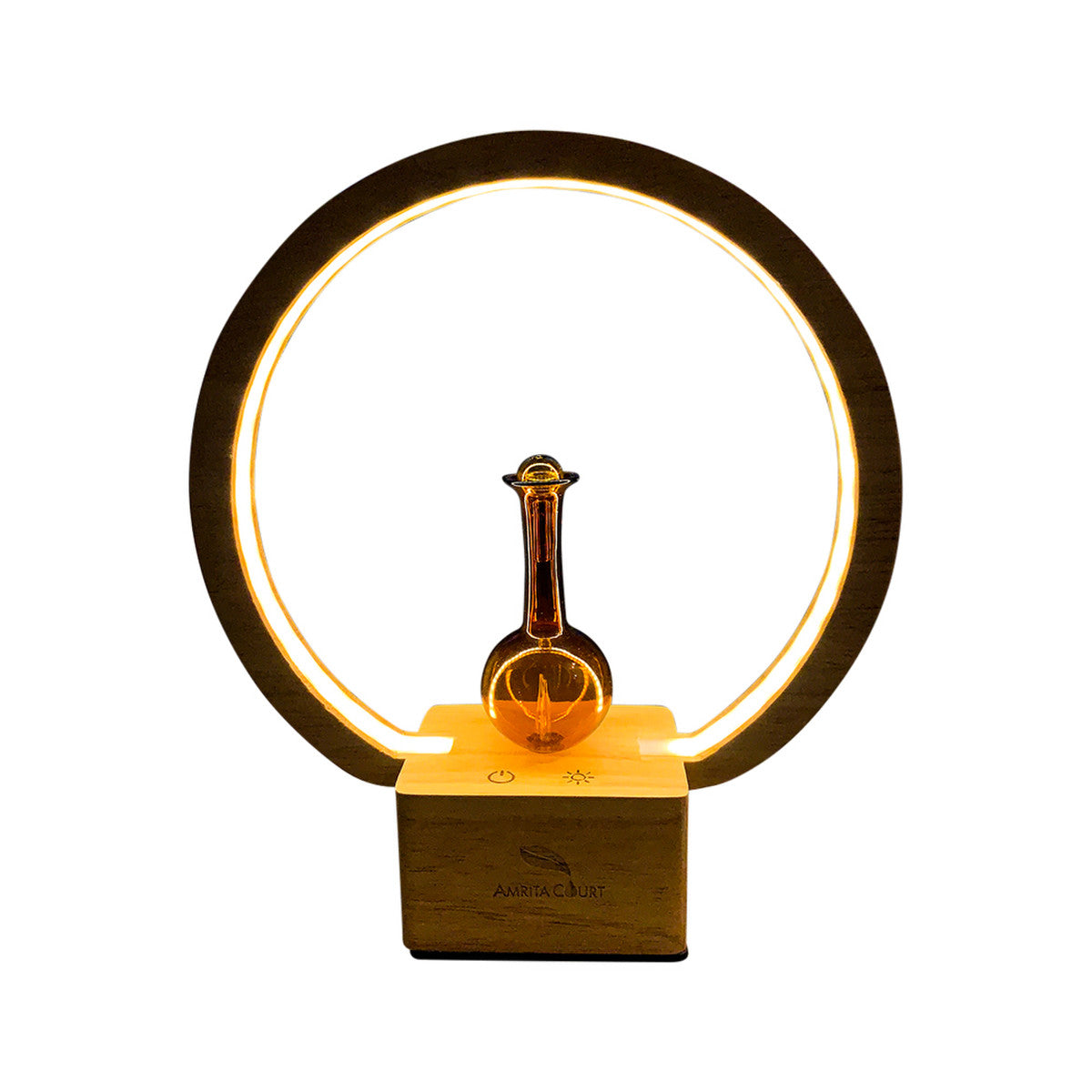 Amrita Court Nebuliser (Diffuser) Wooden Base With Ring Light Luna