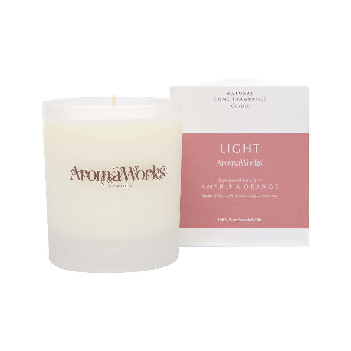Aromaworks Light Candle Amyris & Orange Medium 220g