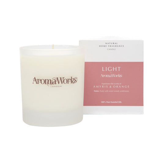 Aromaworks Light Candle Amyris & Orange Medium 220g