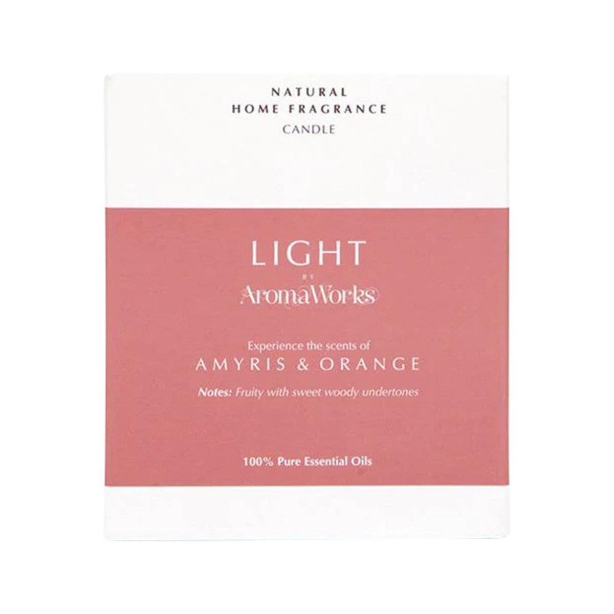 Aromaworks Light Candle Amyris & Orange Medium 220g