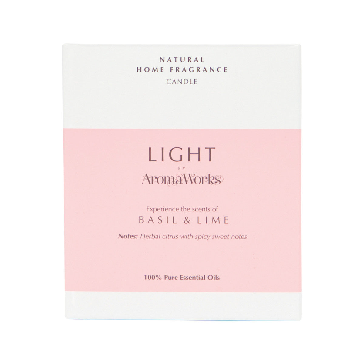 Aromaworks Light Candle Basil & Lime Medium 220g
