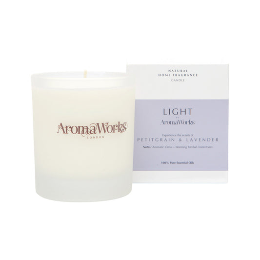 Aromaworks Light Candle Petitgrain & Lavender Medium 220g