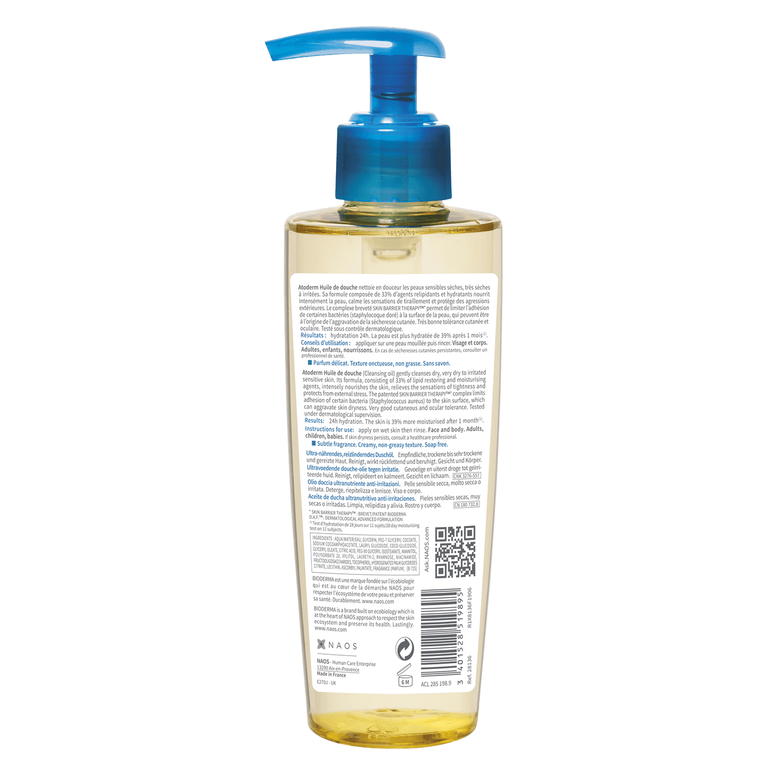 Bioderma Atoderm Shower Oil Huile de Douche 200ml