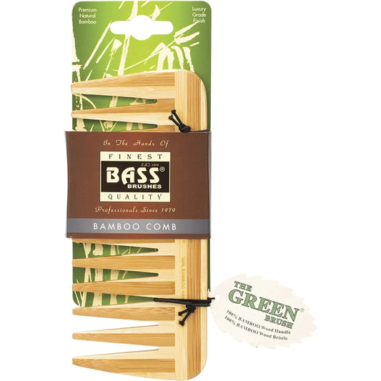 Bass Brushes Bamboo Comb Medium - Wide Tooth 1