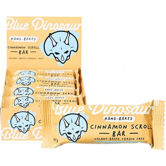 Blue Dinosaur Hand-baked Bar Cinnamon Scroll 45g 12 Pack