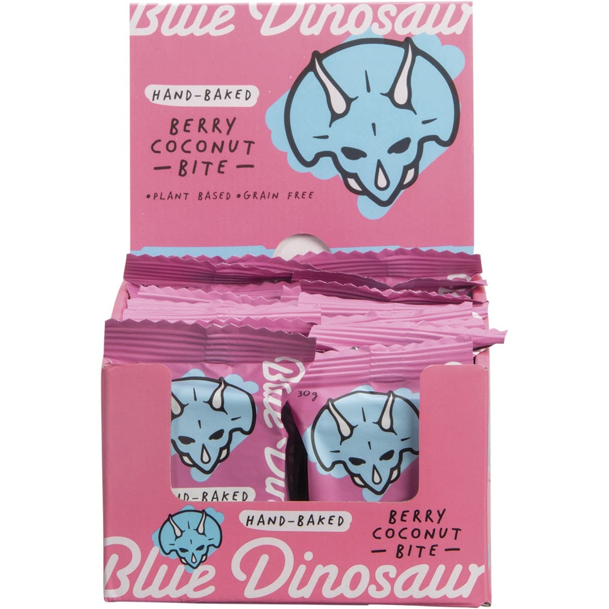 Blue Dinosaur Hand-baked Bite Berry & Coconut 30g 18 Pack