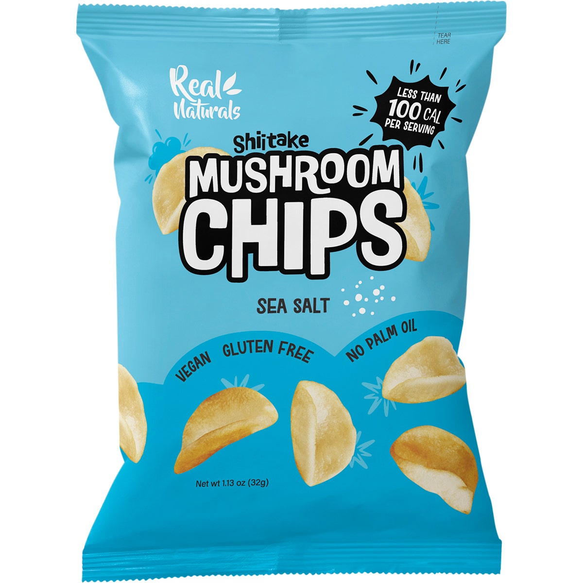 REAL NATURALS Shiitake Mushroom Chips Sea Salt 12x32g