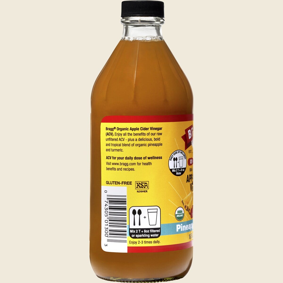 Bragg Apple Cider Vinegar Pineapple Turmeric 473ml