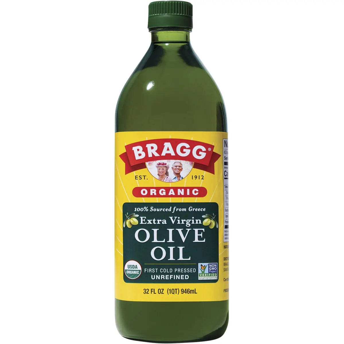 Bragg Olive Oil (Extra Virgin) Unrefined & Unfiltered 946ml