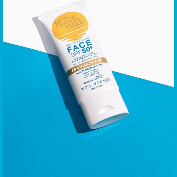 Bondi Sands Daily Moisturising Face SPF 50+ Sunscreen Lotion Fragrance Free 75ml