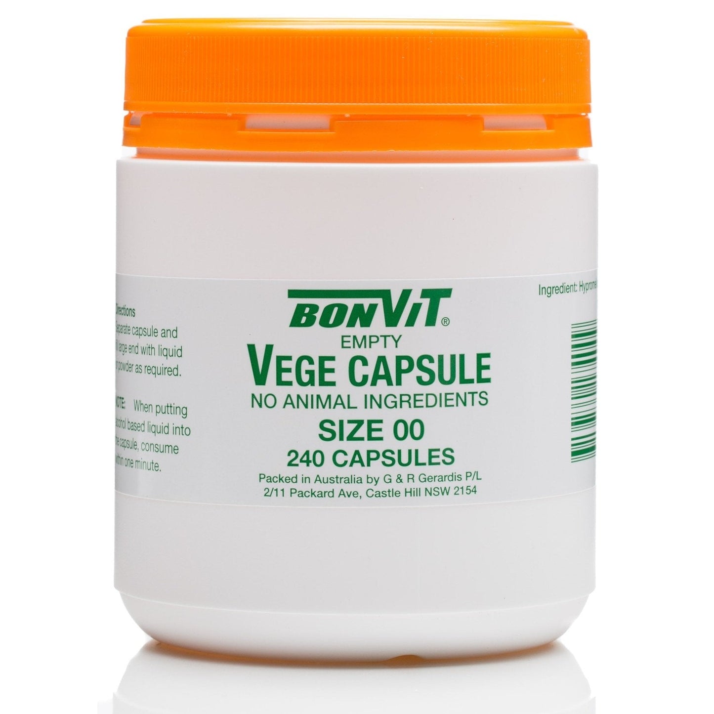 Bonvit Vege Capsules 00 Size 240c