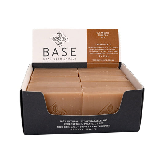 Base (Soap With Impact) Bar Cleansing Shampoo (For Oily Hair) (Raw Bar) 120g x 10 Pack