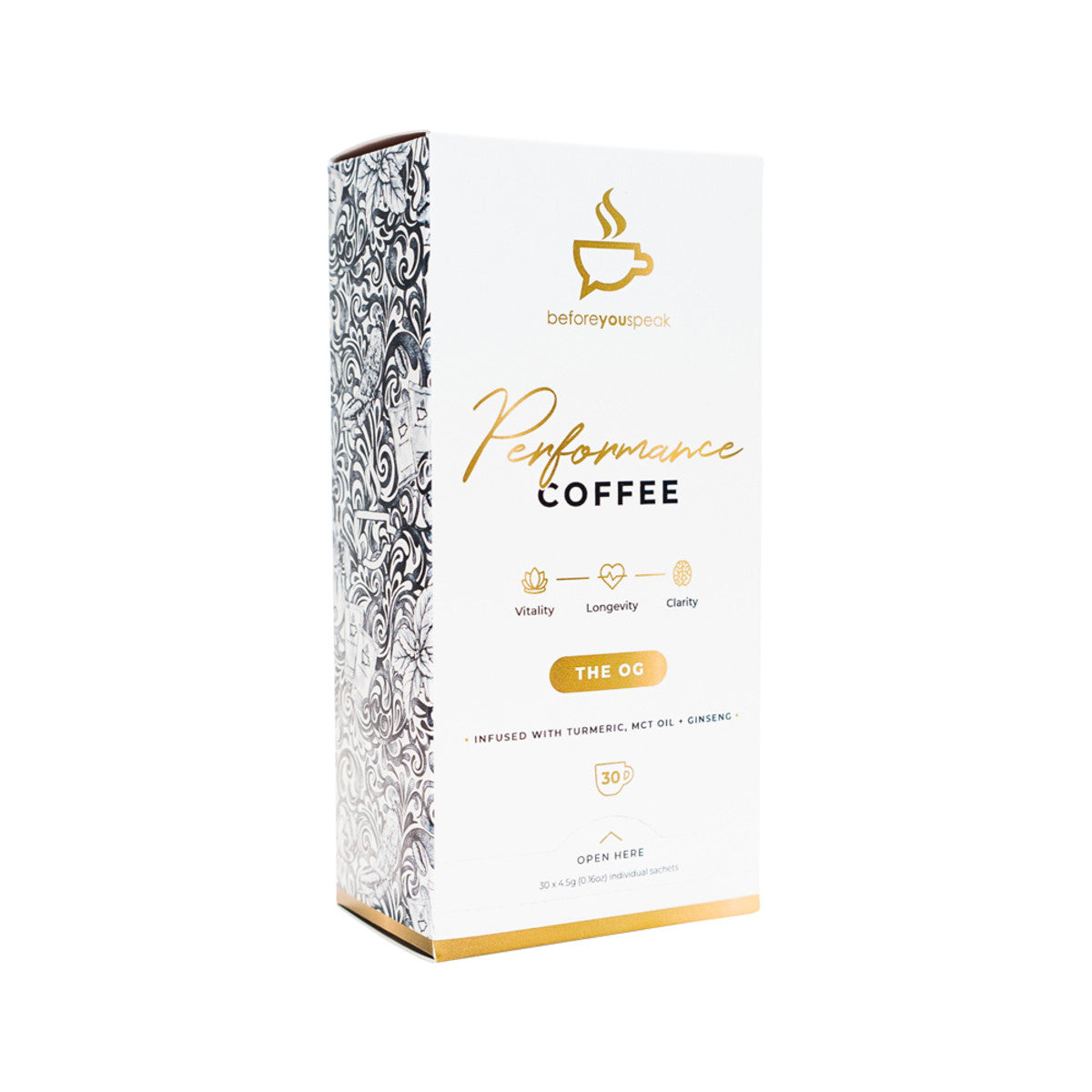 Before You Speak Performance Coffee the Og 4.5g X 30 Pack