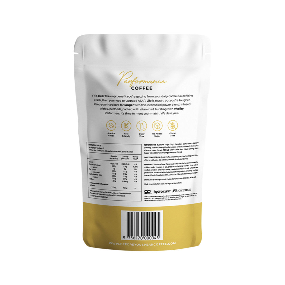 Before You Speak Performance Coffee The OG 4.5g x 7 Pack