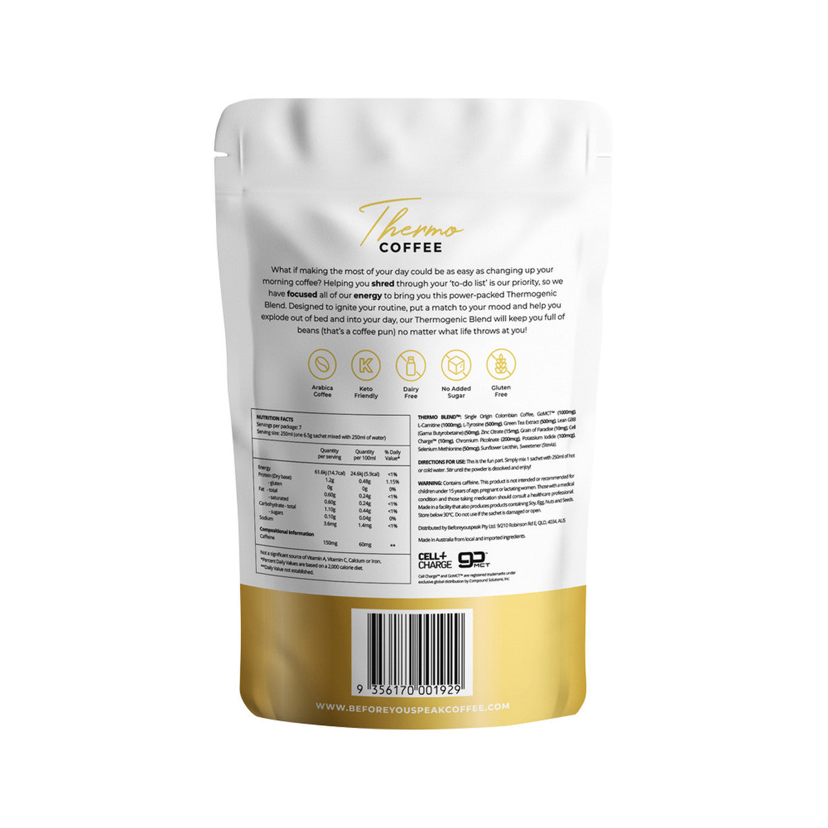 Before You Speak Thermo Coffee Original + Extra Shot 6.5g x 7 Pack