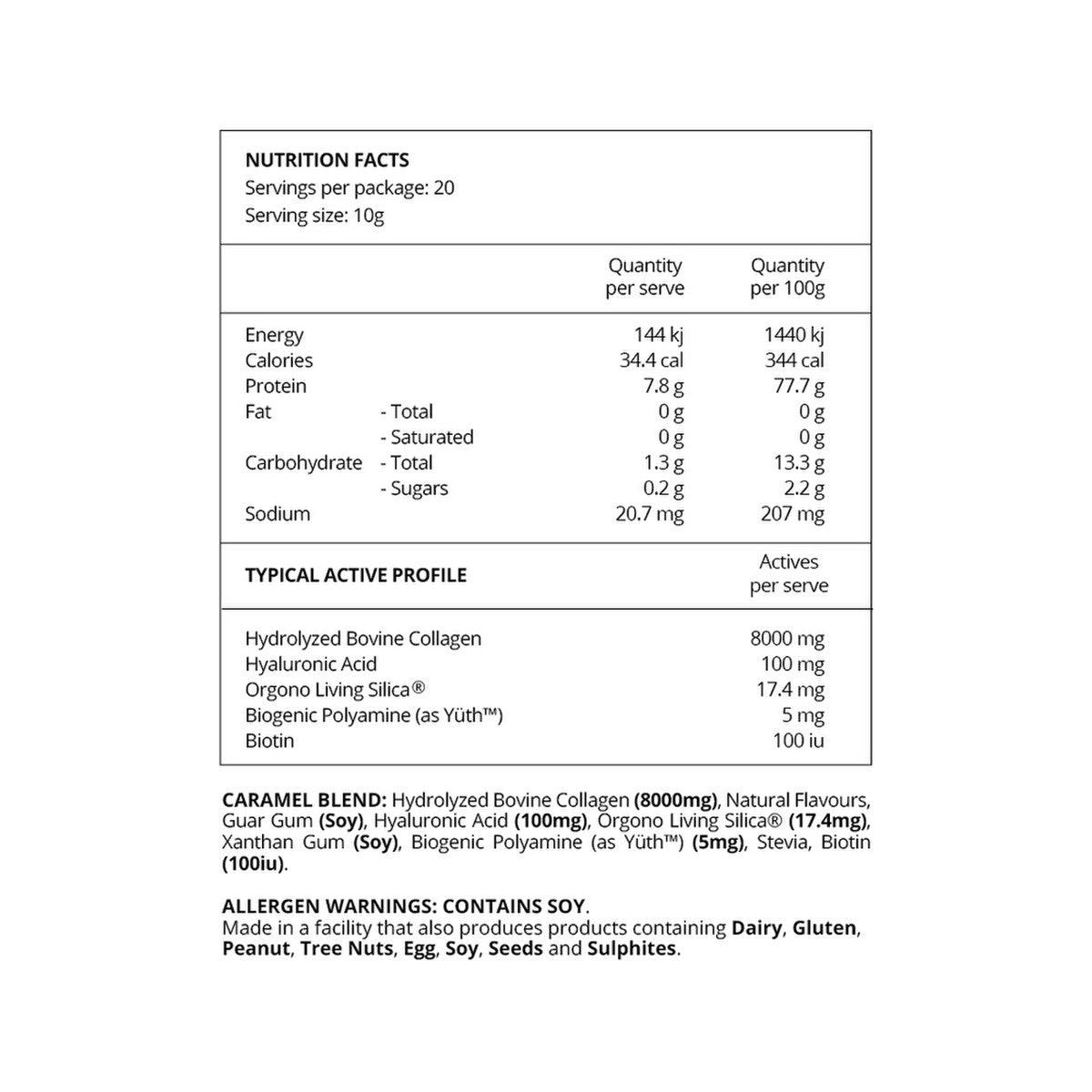 Before You Speak Collagen Complex Caramel 200g
