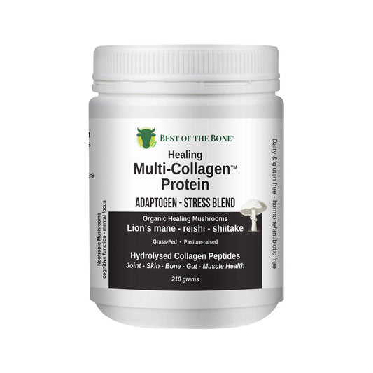 Best of the Bone Healing Multi-collagen Protein Powder Adaptogen-stress Blend (Organic Healing Mushrooms: Lion's Mane Reishi Shiitake)