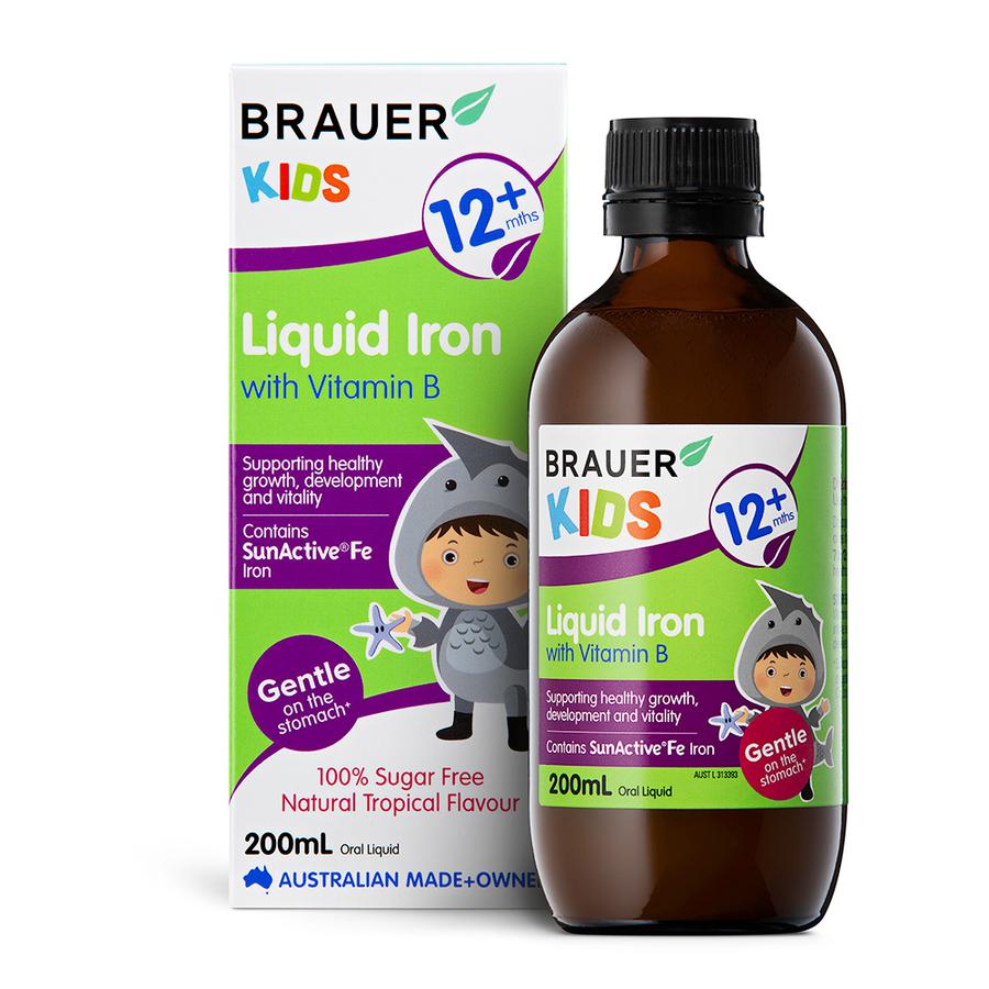 Brauer Kids Liquid Iron With Vitamin B 200ml