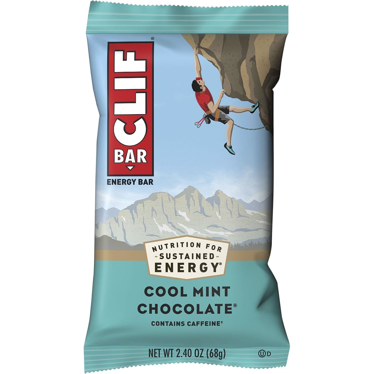 CLIF Energy Bar Cool Mint Choc (49mg Caffeine) 68g 12PK