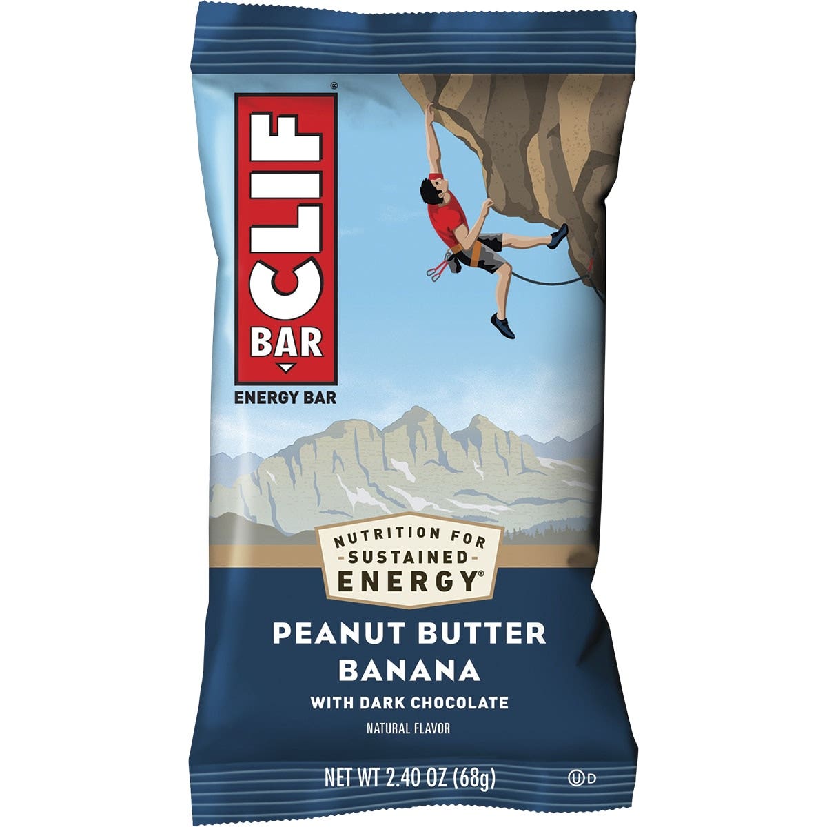 CLIF Energy Bar Peanut Butter Banana with Dark Chocolate 68g 12PK